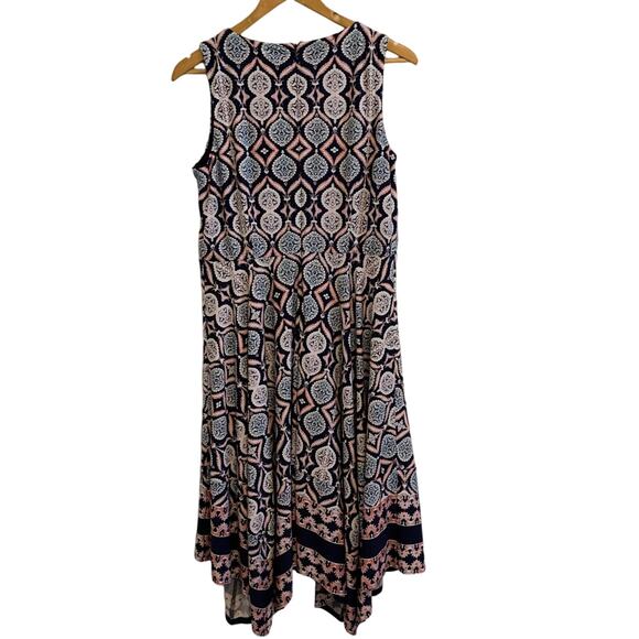 Ivanka Trump Navy Blue Ikat Sleeveless Mini Dress - Picture 8 of 10